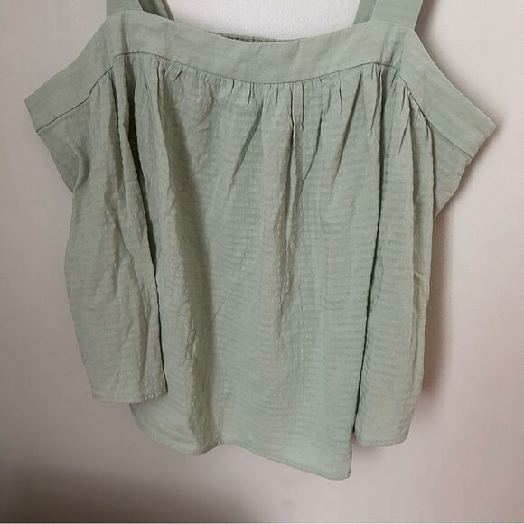 A.N.A. Tank Top Desert Sage Light Green Tie Straps Casual Neutral - Picture 3 of 8